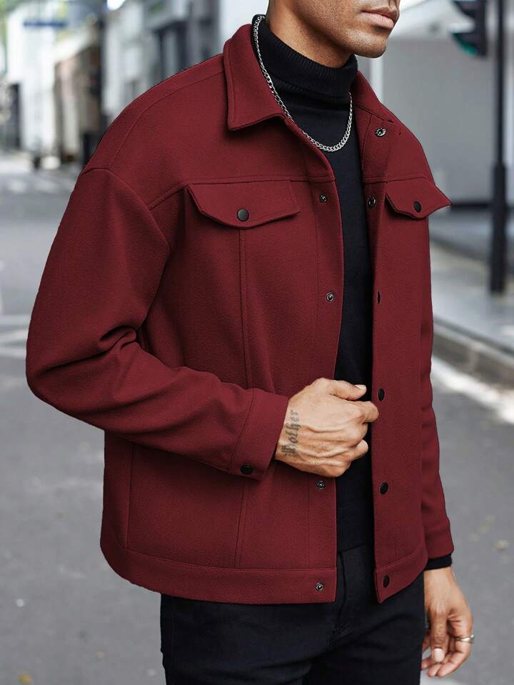 Urban Wool Jacket – Burgundy