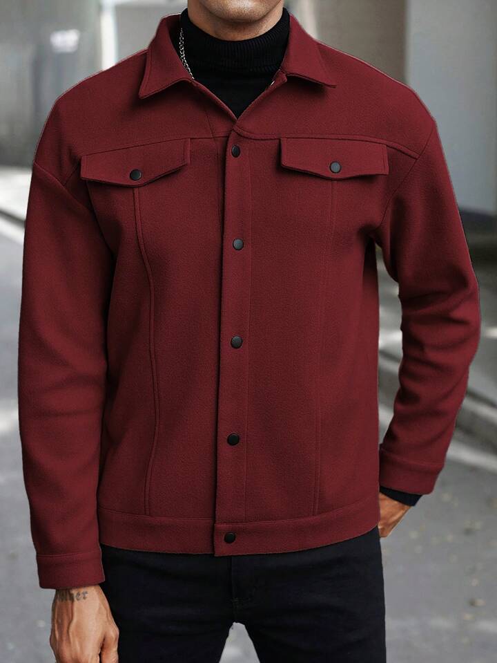 Urban Wool Jacket – Burgundy