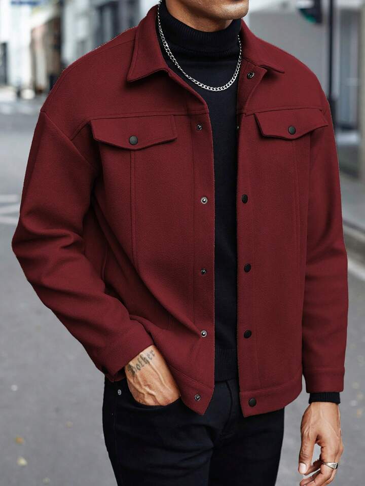 Urban Wool Jacket – Burgundy